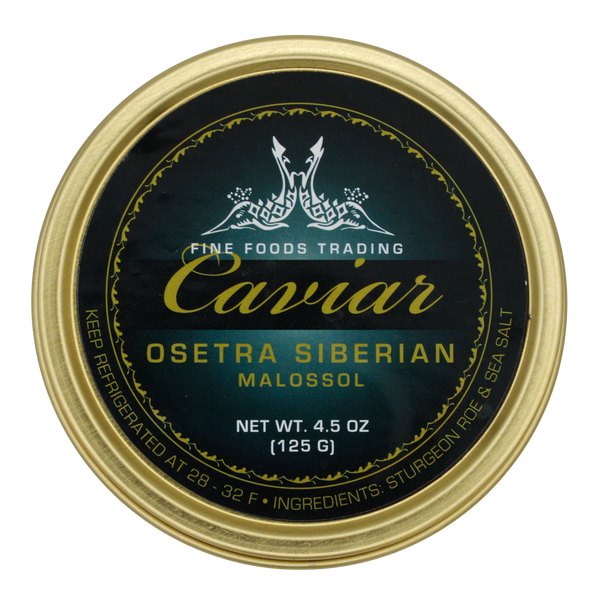 Siberian Osetra Sturgeon Malossol Black Caviar