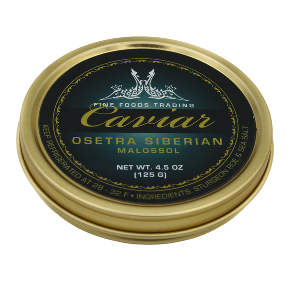 Siberian Osetra Sturgeon Malossol Black Caviar