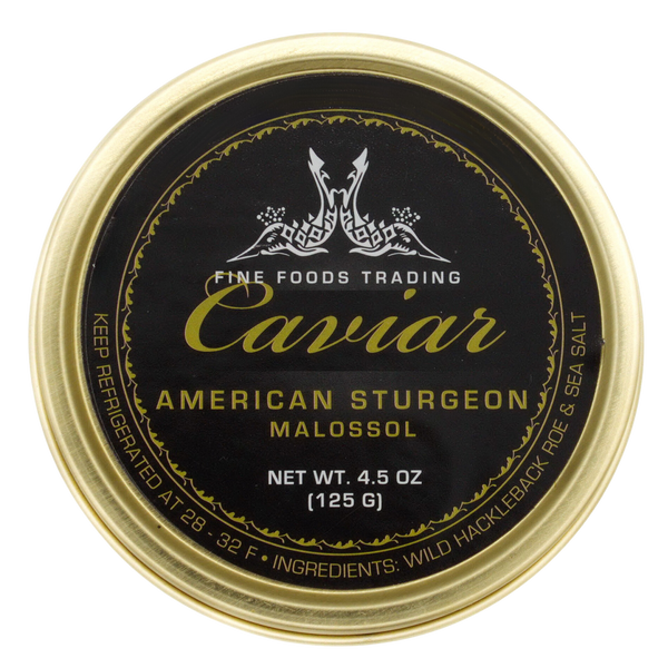 American Hackleback Sturgeon Malossol Black Caviar
