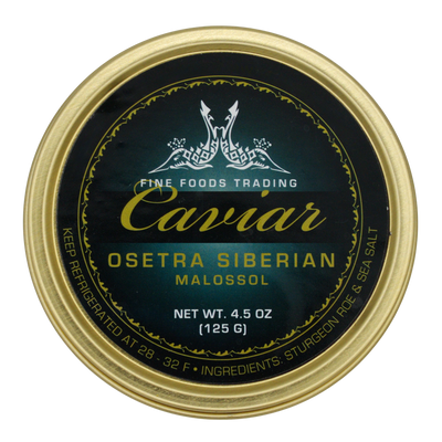 Siberian Osetra Sturgeon Malossol Black Caviar