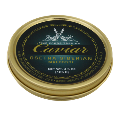 Siberian Osetra Sturgeon Malossol Black Caviar